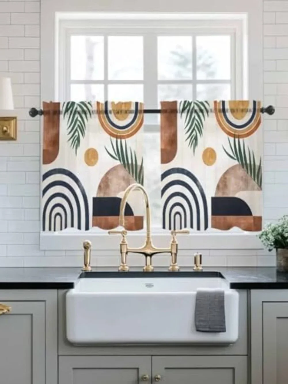 Boho Sheer Kitchen Tier Curtains - 24